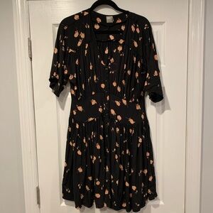 ASOS Floral Button Front Short Sleeve Dress